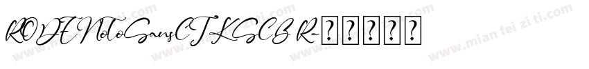 RODENotoSansCJKSCB R字体转换